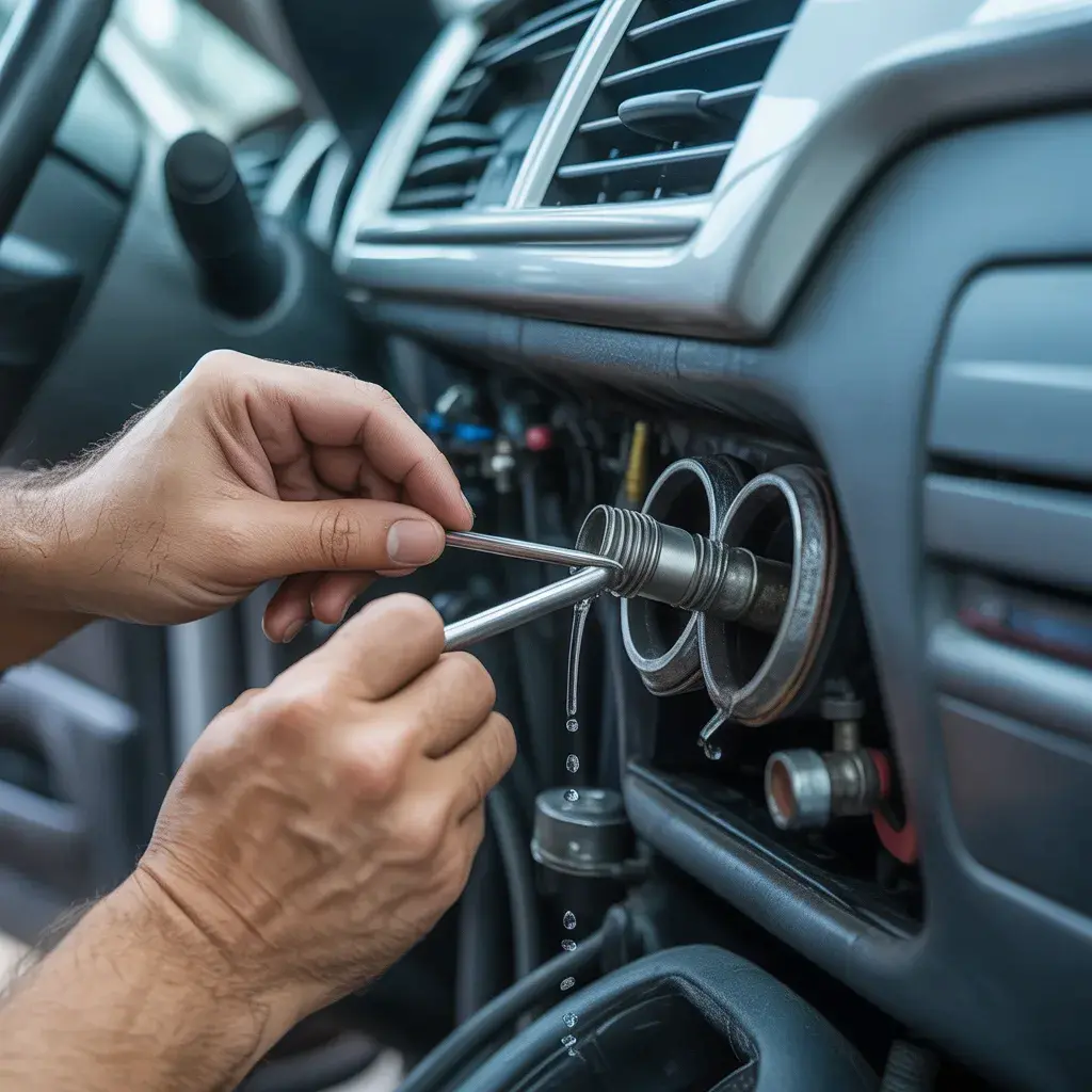 car ac leak inside the car