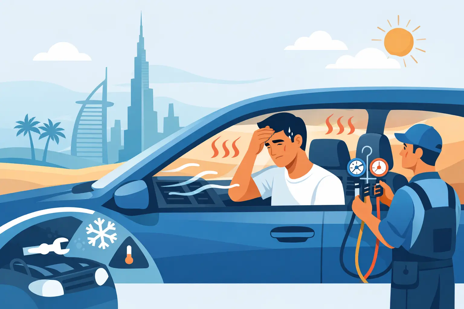 Car AC Problems and Solutions in Dubai