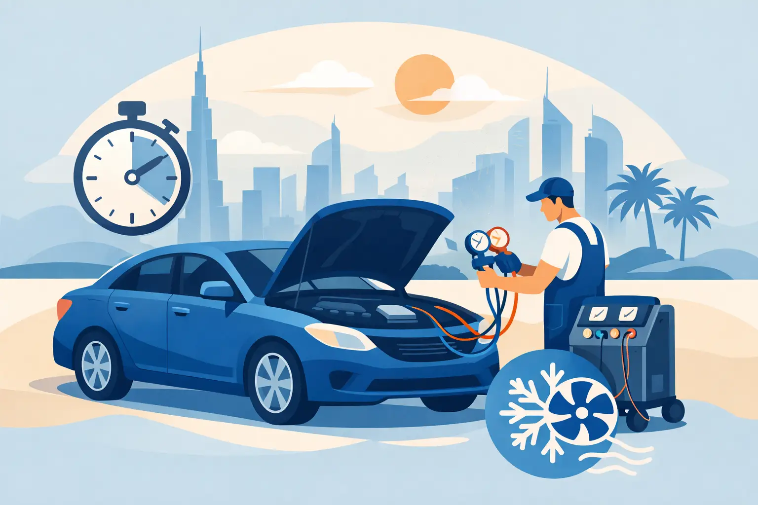 How Long to Repair Car AC in Dubai?