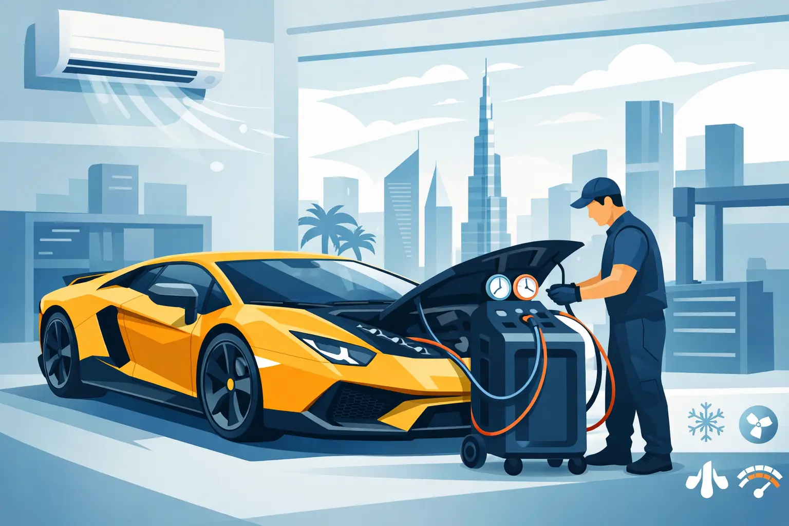 Lamborghini AC Service in Dubai Done Right