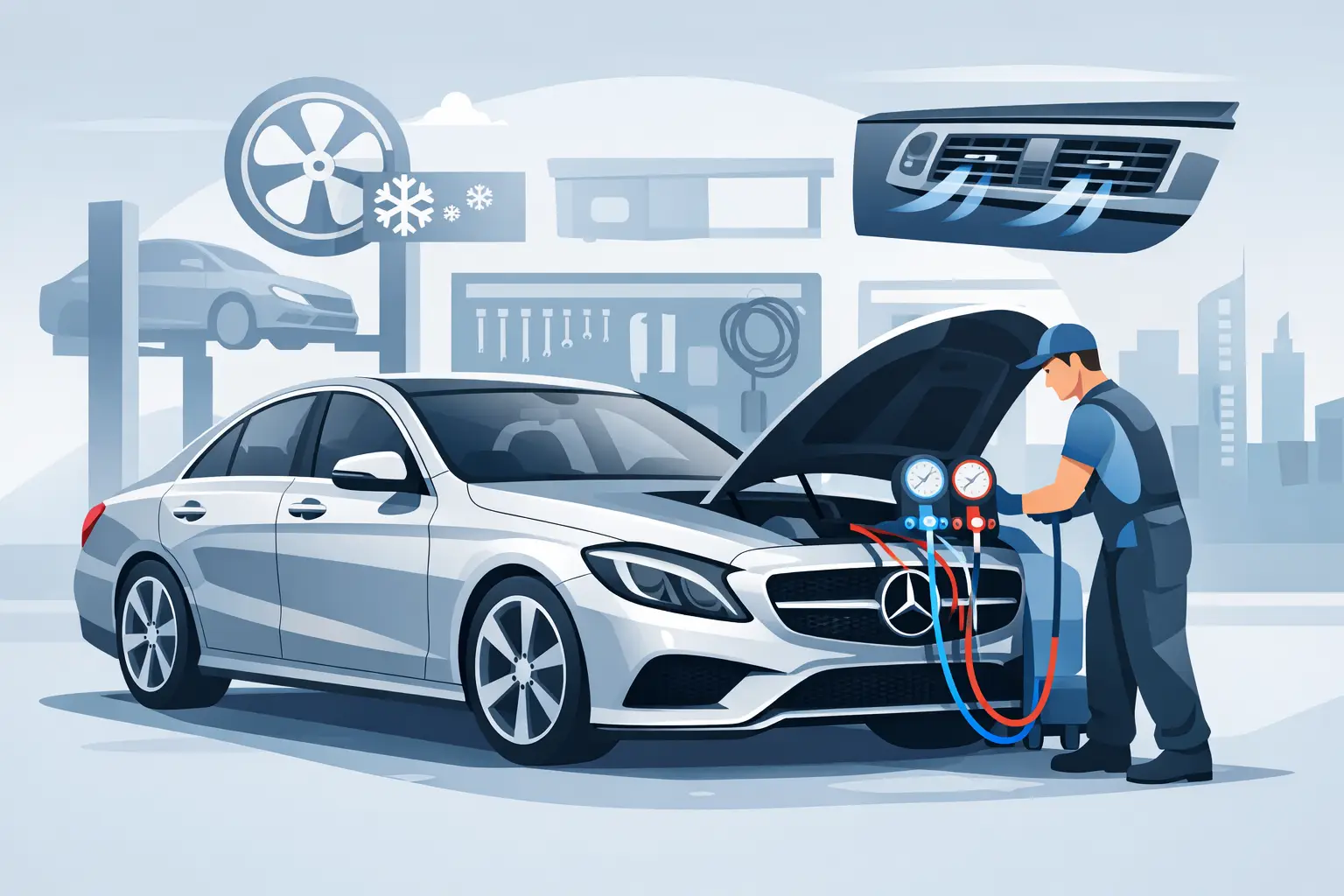Mercedes AC Repair Al Quoz Done Right