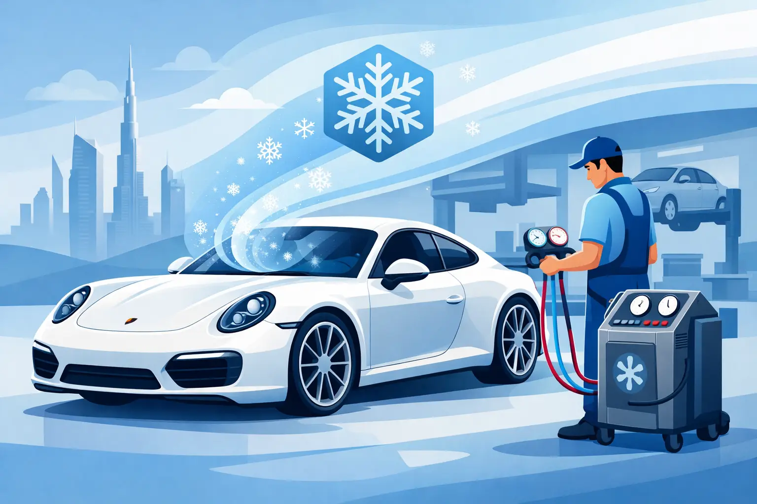 Porsche AC Repair Dubai for Lasting Cold Air